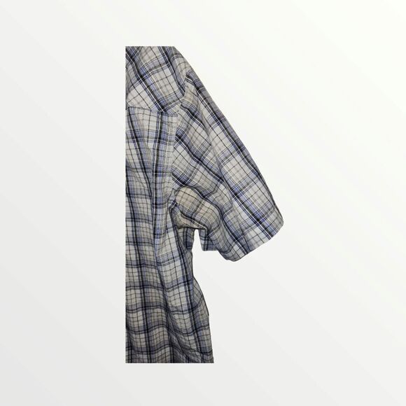 Wrangler Wrancher 2XT Western Shirt Pearl Snap Front Gray Blue /Black - Picture 9 of 10